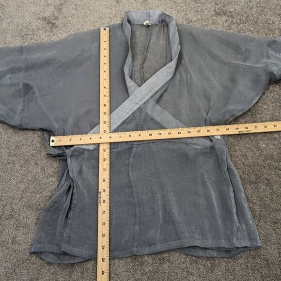 Ethereal Sheer Wrap Top with Kimono Sleeves, Medium - Picture 7 of 9